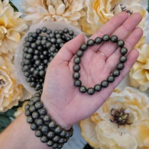 Shop Pyrite Jewelry! Pyrite Bracelet – Fools Gold – Protection Stone – No. 763 | Natural genuine Pyrite jewelry. Buy crystal jewelry, handmade handcrafted artisan jewelry for women.  Unique handmade gift ideas. #jewelry #beadedjewelry #beadedjewelry #gift #shopping #handmadejewelry #fashion #style #product #jewelry #affiliate #ad