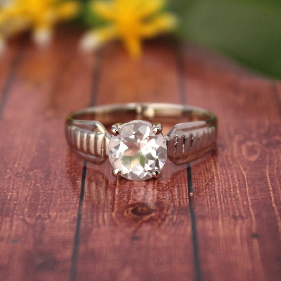 Natural Rock Crystal Quartz Ring, Ring, Clear Quartz Ring, Handmade Gift, Bohemian Ring, Simple Ring, 925 Silver,promise Ring, Textured Ring