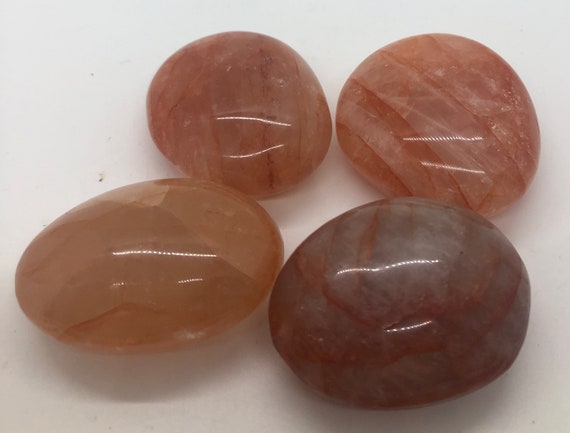 Hematoid Quartz Polished Palm Stone, Gallet Stone, Tumbled Stone, Spiritual Stone, Healing Stone, Healing Crystal, Chakra