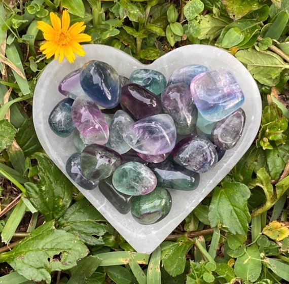 Large Rainbow Fluorite Tumbled Stone: Polished Crystal Large Rainbow Fluorite Tumbled Stone: Polished Crystal