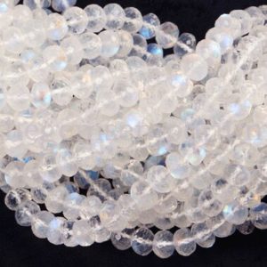Shop Rainbow Moonstone Faceted Beads! 5.5-6.5mm Rainbow Moonstone Faceted Rondelle, Natural Gemstone Beads, Rainbow Moonstone Beads, Rainbow Moonstone Rondelle Beads, | Natural genuine faceted Rainbow Moonstone beads for beading and jewelry making.  #jewelry #beads #beadedjewelry #diyjewelry #jewelrymaking #beadstore #beading #affiliate #ad