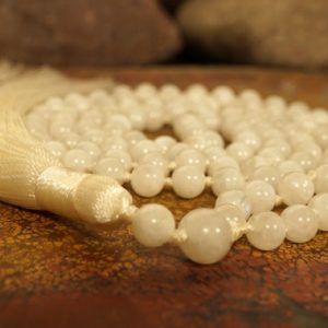 White Rainbow Moonstone Mala • White Rainbow Moonstone Mala Beads • 5mm• White Mala Necklace • White Rainbow Moonstone Necklace • 3355 | Natural genuine Gemstone necklaces. Buy crystal jewelry, handmade handcrafted artisan jewelry for women.  Unique handmade gift ideas. #jewelry #beadednecklaces #beadedjewelry #gift #shopping #handmadejewelry #fashion #style #product #necklaces #affiliate #ad