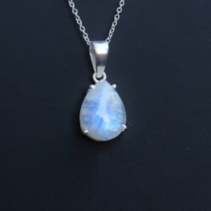 Shop Rainbow Moonstone Pendants! Rainbow Moonstone Sterling Silver pendant, blue flash natural moonstone jewelry, gift for her, Thanksgiving gift idea, Christmas Jewelry | Natural genuine Rainbow Moonstone pendants. Buy crystal jewelry, handmade handcrafted artisan jewelry for women.  Unique handmade gift ideas. #jewelry #beadedpendants #beadedjewelry #gift #shopping #handmadejewelry #fashion #style #product #pendants #affiliate #ad