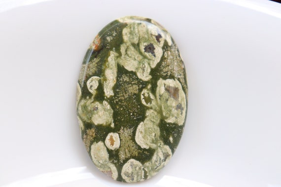 Rainforest Rhyolite Cabochon Stone, Healing Rainforest Jasper Crystals, Healing Rhyolite Stones, Pocket Stone, Loose Stone, Gemstone.