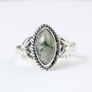 Shop Rainforest Jasper Rings! Natural Rainforest Jasper Sterling Silver, Rainforest Ring, Designer Ring, 925 Silver Ring, Marquise Gemstone Ring, Women Ring, handmade Ring | Natural genuine Rainforest Jasper rings, simple unique handcrafted gemstone rings. #rings #jewelry #shopping #gift #handmade #fashion #style #affiliate #ad