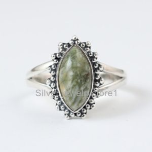 Shop Rainforest Jasper Rings! Real Rainforest Jasper Sterling Silver, Rainforest Ring, Organic Ring , 925 Silver Ring, Natural Gemstone Ring, Women Ring, Handmade Ring | Natural genuine Rainforest Jasper rings, simple unique handcrafted gemstone rings. #rings #jewelry #shopping #gift #handmade #fashion #style #affiliate #ad