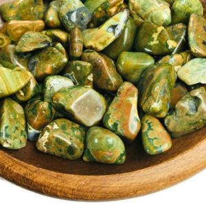 Shop Rainforest Jasper Stones & Crystals! Rainforest Rhyolite Crystal (1) Rhyolite Stone (XS) Beautiful Tumbled Stone Green Brown LAVA Volcano Shiny Polished | Natural genuine stones & crystals in various shapes & sizes. Buy raw cut, tumbled, or polished gemstones for making jewelry or crystal healing energy vibration raising reiki stones. #crystals #gemstones #crystalhealing #crystalsandgemstones #energyhealing #affiliate #ad