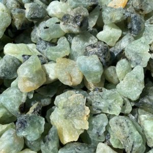 Shop Raw & Rough Prehnite Stones! Raw Prehnite Stone (1" – 2") Epidote Inclusions – Raw Prehnite Crystal – Prehnite with Epidote – Rough Prenhite – Epidote in Prehnite | Natural genuine stones & crystals in various shapes & sizes. Buy raw cut, tumbled, or polished gemstones for making jewelry or crystal healing energy vibration raising reiki stones. #crystals #gemstones #crystalhealing #crystalsandgemstones #energyhealing #affiliate #ad