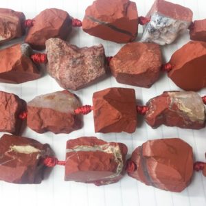 Shop Red Jasper Chip & Nugget Beads! red jasper gemstone raw nuggets beads –  brick-red gemstone rough chunky free form rock – uncut natural form mineral jewelry material | Natural genuine chip Red Jasper beads for beading and jewelry making.  #jewelry #beads #beadedjewelry #diyjewelry #jewelrymaking #beadstore #beading #affiliate #ad