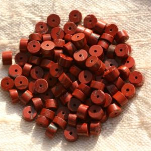 20pc – Perles de Pierre – Jaspe Rouge Rondelles Heishi 4x2mm – 4558550015655 | Natural genuine other-shape Red Jasper beads for beading and jewelry making.  #jewelry #beads #beadedjewelry #diyjewelry #jewelrymaking #beadstore #beading #affiliate #ad