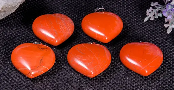 Polished Hand Carved Red Jasper Heart Shaped/red Jasper Stone Heart/worry Stone/decoration/pendants/love Stone/gift For Her-drilled