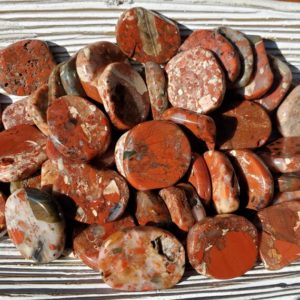 Shop Red Jasper Shapes! Brecciated Jasper for Mental Clarity and Grounding, Red Brecciated Jasper Coins, Calming and Balancing, Healing Crystals and Stones, (1") | Natural genuine stones & crystals in various shapes & sizes. Buy raw cut, tumbled, or polished gemstones for making jewelry or crystal healing energy vibration raising reiki stones. #crystals #gemstones #crystalhealing #crystalsandgemstones #energyhealing #affiliate #ad