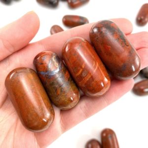 Shop Red Jasper Stones & Crystals! ONE Polished Red Jasper, red jasper, tumbled red jasper, red jasper tumbled stone | Natural genuine stones & crystals in various shapes & sizes. Buy raw cut, tumbled, or polished gemstones for making jewelry or crystal healing energy vibration raising reiki stones. #crystals #gemstones #crystalhealing #crystalsandgemstones #energyhealing #affiliate #ad
