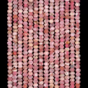 Shop Rhodochrosite Faceted Beads! 3x2mm Rhodochrosite Gemstone Pink Grade AA Fine Faceted Cut Rondelle Loose Beads 15.5 inch Full Strand (80001685-792) | Natural genuine faceted Rhodochrosite beads for beading and jewelry making.  #jewelry #beads #beadedjewelry #diyjewelry #jewelrymaking #beadstore #beading #affiliate #ad
