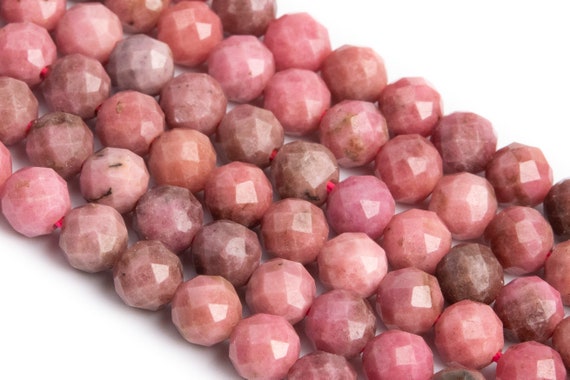 Genuine Natural Rhodochrosite Loose Beads Argentina Grade A Faceted Round Shape 4-5mm