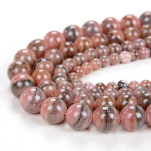 Shop Rhodochrosite Beads! Natural Argentina Rhodochrosite Gemstone Grade Aa Round 4mm 5mm 6mm 7mm 8mm 9mm Beads (d63) | Natural genuine beads Rhodochrosite beads for beading and jewelry making.  #jewelry #beads #beadedjewelry #diyjewelry #jewelrymaking #beadstore #beading #affiliate #ad