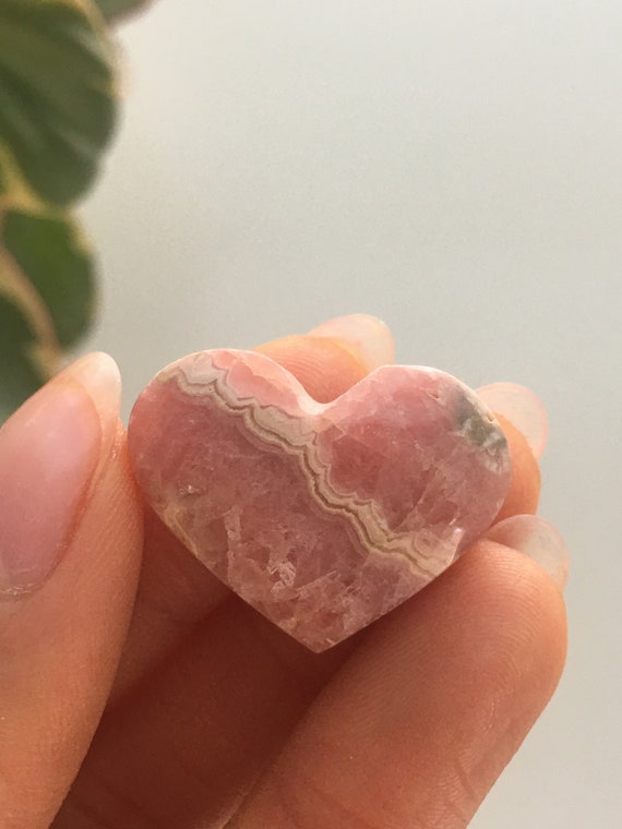 Rhodochrosite Heart, Polished Rhodochrosite, Rhodochrosite Crystal, Argentina Rhodochrosite, Rhodochrosite Stone, Crystal Heart