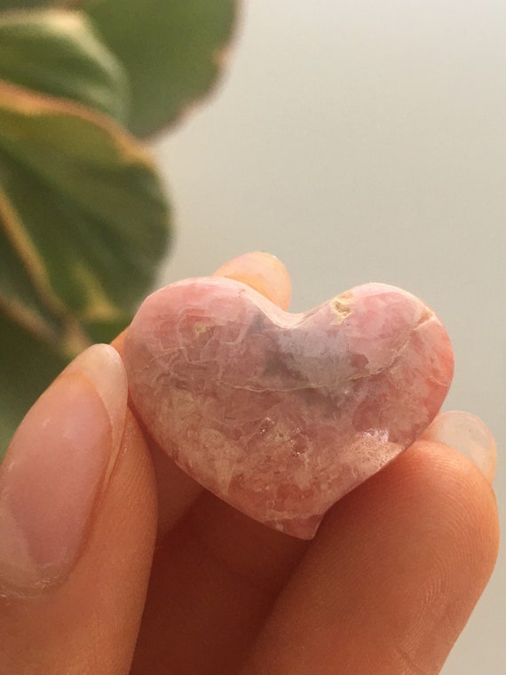 Rhodochrosite Heart, Polished Rhodochrosite, Rhodochrosite Crystal, Argentina Rhodochrosite, Rhodochrosite Stone, Crystal Heart