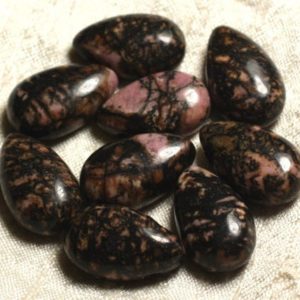 Shop Rhodonite Pendants! 1pc – Pendentif Pierre semi précieuse – Rhodonite Goutte 25x15mm Rose Noir Gris – 4558550013521 | Natural genuine Rhodonite pendants. Buy crystal jewelry, handmade handcrafted artisan jewelry for women.  Unique handmade gift ideas. #jewelry #beadedpendants #beadedjewelry #gift #shopping #handmadejewelry #fashion #style #product #pendants #affiliate #ad