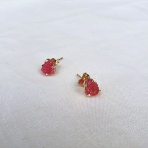 Shop Rhodonite Earrings! Rhodonite | Raw Stud | Crystal Earring | Natural genuine Rhodonite earrings. Buy crystal jewelry, handmade handcrafted artisan jewelry for women.  Unique handmade gift ideas. #jewelry #beadedearrings #beadedjewelry #gift #shopping #handmadejewelry #fashion #style #product #earrings #affiliate #ad
