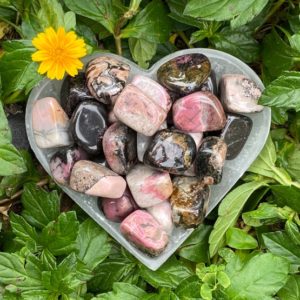 Shop Tumbled Rhodonite Crystals & Pocket Stones! Rhodonite Tumbled Stones, Rhodonite Tumble Stone, Rhodonite, Polished Rhodonite, Palm Stone | Natural genuine stones & crystals in various shapes & sizes. Buy raw cut, tumbled, or polished gemstones for making jewelry or crystal healing energy vibration raising reiki stones. #crystals #gemstones #crystalhealing #crystalsandgemstones #energyhealing #affiliate #ad