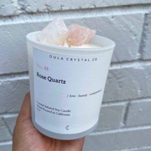 Shop Crystal Healing! Rose Quartz Crystal Candle| Intentional| Healing| Spiritual Soy Candle| Crystal Infused Candle| Gift| 8 oz Oula Crystal Candle | Shop jewelry making and beading supplies, tools & findings for DIY jewelry making and crafts. #jewelrymaking #diyjewelry #jewelrycrafts #jewelrysupplies #beading #affiliate #ad