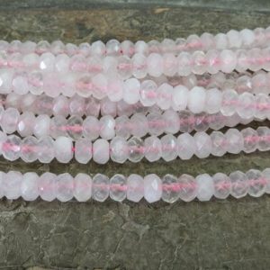 natural pink quartz faceted beads – rose quartz gemstone – faceted rondelle beads – faceted jewellery beads – 4mm 6mm 8mm beads -15pcs | Natural genuine faceted Rose Quartz beads for beading and jewelry making.  #jewelry #beads #beadedjewelry #diyjewelry #jewelrymaking #beadstore #beading #affiliate #ad