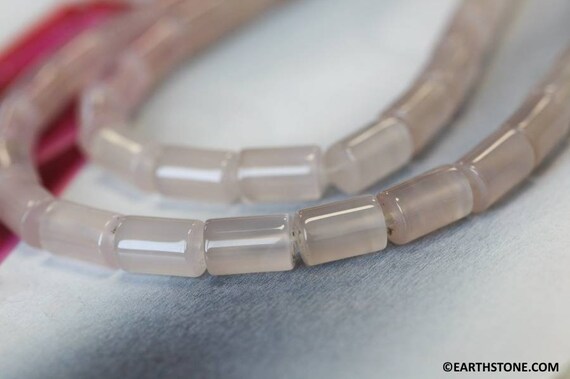 M/ Rose Quartz 8x12mm Tube Beads 16" Strand Grade A+ Pink Quartz Smooth Tube Beads For Jewelry Making