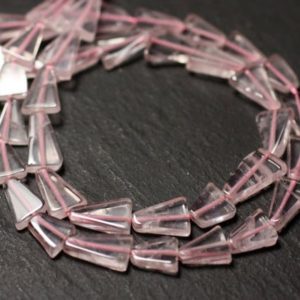 Shop Rose Quartz Bead Shapes! Wire 33cm 35pc – stone beads – approx 6-10mm – 8741140013186 triangle Rose Quartz | Natural genuine other-shape Rose Quartz beads for beading and jewelry making.  #jewelry #beads #beadedjewelry #diyjewelry #jewelrymaking #beadstore #beading #affiliate #ad