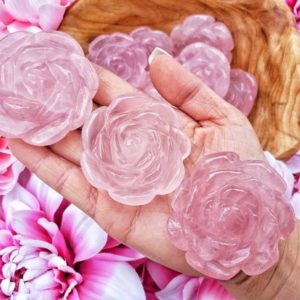 Rose Quartz Rose Flower | Pink Quartz | Love Stone |  – Heart Chakra – No. 108 | Natural genuine stones & crystals in various shapes & sizes. Buy raw cut, tumbled, or polished gemstones for making jewelry or crystal healing energy vibration raising reiki stones. #crystals #gemstones #crystalhealing #crystalsandgemstones #energyhealing #affiliate #ad
