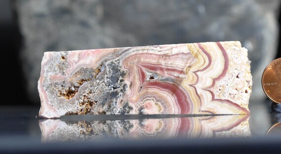 Rough Rhodochrosite Argentina Lapidary Gem Pink Cabbing Natural Slab Slice Specimen