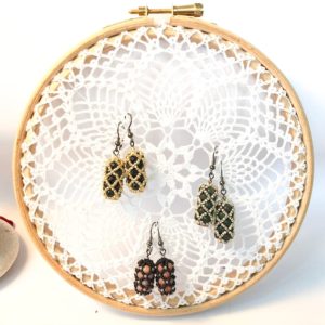 Shop Storage for Beading Supplies! Round jewelry storage, romantic jewelry organizer, hanging earring holder. Vintage style. White cotton wall decor. Handmade in Latvia | Shop jewelry making and beading supplies, tools & findings for DIY jewelry making and crafts. #jewelrymaking #diyjewelry #jewelrycrafts #jewelrysupplies #beading #affiliate #ad