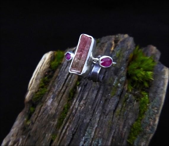 Ruby And Watermelon Tourmaline Ring