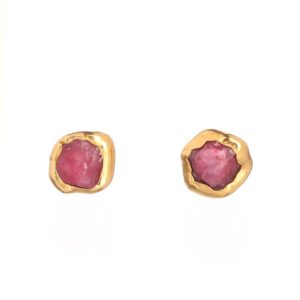 Shop Ruby Earrings! Mini Raw Ruby Earrings, Gold Earrings, July Birthstone, Wedding Gift for Women, Tiny Stud Earrings, Dainty Earrings, Minimalist Stud Earring | Natural genuine Ruby earrings. Buy handcrafted artisan wedding jewelry.  Unique handmade bridal jewelry gift ideas. #jewelry #beadedearrings #gift #crystaljewelry #shopping #handmadejewelry #wedding #bridal #earrings #affiliate #ad
