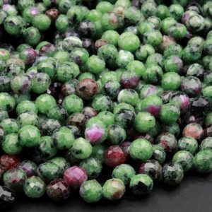 Shop Ruby Zoisite Faceted Beads! Natural Ruby Zoisite Faceted 6mm Rounded Teardrop Briolette Beads Good For Earrings 15.5" Strand | Natural genuine faceted Ruby Zoisite beads for beading and jewelry making.  #jewelry #beads #beadedjewelry #diyjewelry #jewelrymaking #beadstore #beading #affiliate #ad