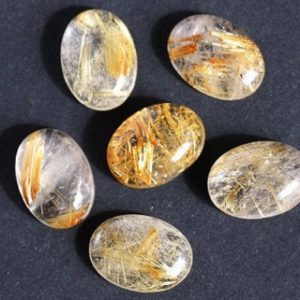 Golden Rutilated Quartz Cabochon Gemstone Natural 3X5 MM To 20X30 MM Oval Shape Smooth Loose Gemstones Lot For Earring And Jewelry Making | Natural genuine stones & crystals in various shapes & sizes. Buy raw cut, tumbled, or polished gemstones for making jewelry or crystal healing energy vibration raising reiki stones. #crystals #gemstones #crystalhealing #crystalsandgemstones #energyhealing #affiliate #ad