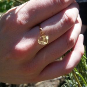 Shop Rutilated Quartz Jewelry! LIMITED SUPPLY! Golden rutile quartz crystal dainty simple style ring, stackable rings, gemstone rings, bronze or sterling silver ring, gold | Natural genuine Rutilated Quartz jewelry. Buy crystal jewelry, handmade handcrafted artisan jewelry for women.  Unique handmade gift ideas. #jewelry #beadedjewelry #beadedjewelry #gift #shopping #handmadejewelry #fashion #style #product #jewelry #affiliate #ad