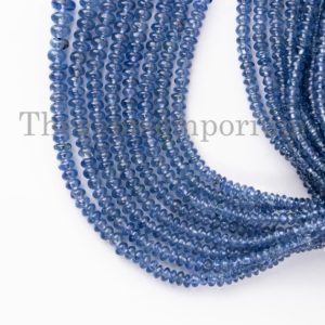 Burmese Sapphire Smooth Rondelle, 1.75-3.50mm Blue Sapphire Rondelle, Top Quality Burma Sapphire Beads, Rondelle Beads, Jewelry Making | Natural genuine rondelle Sapphire beads for beading and jewelry making.  #jewelry #beads #beadedjewelry #diyjewelry #jewelrymaking #beadstore #beading #affiliate #ad
