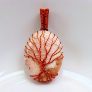 Shop Scolecite Pendants! Pink Scolecite Wire Wrapped Pendant, Copper Pendant, Pink Scolecite Stone Crystal Stone Healing Crystals And Loose Pendant For Jewelry. | Natural genuine Scolecite pendants. Buy crystal jewelry, handmade handcrafted artisan jewelry for women.  Unique handmade gift ideas. #jewelry #beadedpendants #beadedjewelry #gift #shopping #handmadejewelry #fashion #style #product #pendants #affiliate #ad