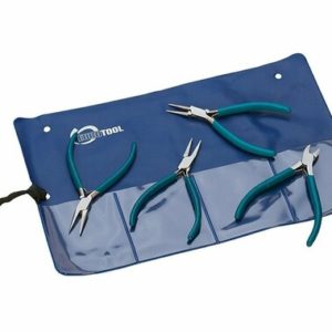 Shop Beading Pliers! Slim Line Pliers 4 pc Set of Chain Nose, Flat Nose, Round Nose, & Side-Cutters with a Teal PVC Grip Handles | Shop jewelry making and beading supplies, tools & findings for DIY jewelry making and crafts. #jewelrymaking #diyjewelry #jewelrycrafts #jewelrysupplies #beading #affiliate #ad