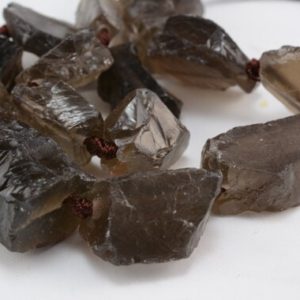 smoky quartz raw nugget beads – rough brown gemstones -chunky stone beads – statement jewelry beads – large nuggets beads -15inch strand | Natural genuine beads Smoky Quartz beads for beading and jewelry making.  #jewelry #beads #beadedjewelry #diyjewelry #jewelrymaking #beadstore #beading #affiliate #ad