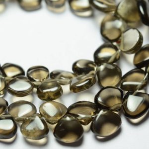 Shop Smoky Quartz Bead Shapes! Natural Smoky Quartz Plain Beads 7.5mm to 8.5mm Smooth Heart Briolettes Gemstone Beads Superb Smoky Stone Beads – 7 Inches Strand No4302 | Natural genuine other-shape Smoky Quartz beads for beading and jewelry making.  #jewelry #beads #beadedjewelry #diyjewelry #jewelrymaking #beadstore #beading #affiliate #ad