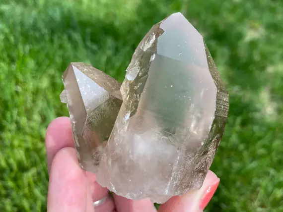 Natural Smoky Quartz Crystal Cluster From Brazil #3 Real Genuine Smoky, High Quality, Penetrator Points, Lemurian Seed, Gemstone Home Decor