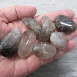Shop Tumbled Smoky Quartz Crystals & Pocket Stones! Smoky Quartz 3/4 inch + Tumbled Stone T149 | Natural genuine stones & crystals in various shapes & sizes. Buy raw cut, tumbled, or polished gemstones for making jewelry or crystal healing energy vibration raising reiki stones. #crystals #gemstones #crystalhealing #crystalsandgemstones #energyhealing #affiliate #ad