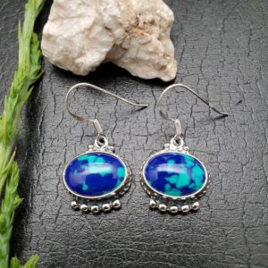 Shop Azurite Earrings! SoCute925 Azurite Malachite Dangle Earrings | Big Azurite Earrings | Sterling Silver Dangle Earrings | Big Azurite Jewelry | Made in USA | Natural genuine Azurite earrings. Buy crystal jewelry, handmade handcrafted artisan jewelry for women.  Unique handmade gift ideas. #jewelry #beadedearrings #beadedjewelry #gift #shopping #handmadejewelry #fashion #style #product #earrings #affiliate #ad