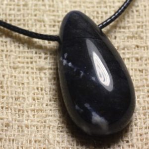 Shop Sodalite Pendants! Stone Pendant Necklace – Sodalite Goutte 40mm | Natural genuine Sodalite pendants. Buy crystal jewelry, handmade handcrafted artisan jewelry for women.  Unique handmade gift ideas. #jewelry #beadedpendants #beadedjewelry #gift #shopping #handmadejewelry #fashion #style #product #pendants #affiliate #ad