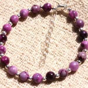 Shop Sugilite Bracelets! Bracelet 925 sterling silver and stone – 6mm Sugilite | Natural genuine Sugilite bracelets. Buy crystal jewelry, handmade handcrafted artisan jewelry for women.  Unique handmade gift ideas. #jewelry #beadedbracelets #beadedjewelry #gift #shopping #handmadejewelry #fashion #style #product #bracelets #affiliate #ad