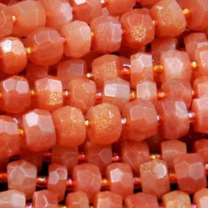 Shop Gemstone Chip & Nugget Beads! AAA Natural Sunstone Faceted Rondelle Beads 6mm 7mm 8mm 9mm 10mm 12mm Faceted Rondelle Nugget Beads 15.5" Strand | Natural genuine chip Gemstone beads for beading and jewelry making.  #jewelry #beads #beadedjewelry #diyjewelry #jewelrymaking #beadstore #beading #affiliate #ad