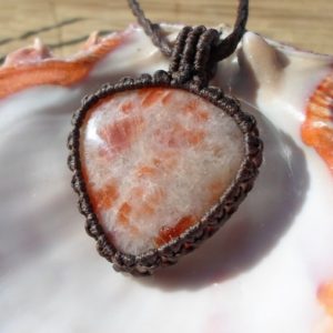 Shop Sunstone Pendants! Sunstone Necklace, Sunstone Macrame Stone Necklace, Bohemian Sunstone Pendant, Large Drop Cabochon, Orange Healing Crystal Necklace | Natural genuine Sunstone pendants. Buy crystal jewelry, handmade handcrafted artisan jewelry for women.  Unique handmade gift ideas. #jewelry #beadedpendants #beadedjewelry #gift #shopping #handmadejewelry #fashion #style #product #pendants #affiliate #ad