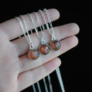 Shop Sunstone Pendants! Sterling Silver Round Sunstone Necklace, Silver Sunstone Pendant, Sunstone Jewelry | Natural genuine Sunstone pendants. Buy crystal jewelry, handmade handcrafted artisan jewelry for women.  Unique handmade gift ideas. #jewelry #beadedpendants #beadedjewelry #gift #shopping #handmadejewelry #fashion #style #product #pendants #affiliate #ad